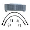 Kit radiatore olio alluminio lamellare con tubi in treccia 330/420 mm in Radiatori Olio