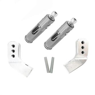 kit supporti rialzati mod1 argento pedane pieghevoli argento