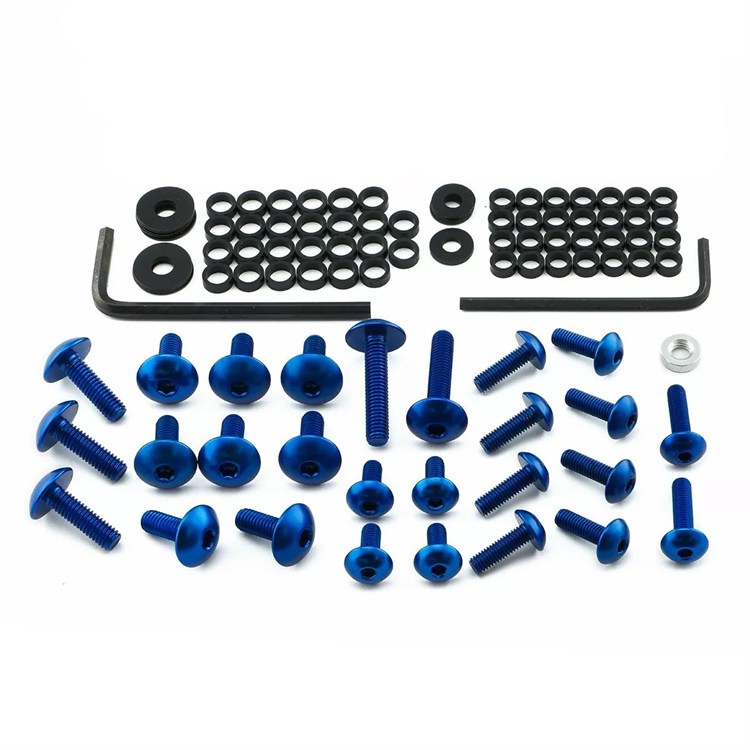 Kit viti carena Kawasaki Ex 400 R Ninja (2011) ergal Blu Pro Bolt