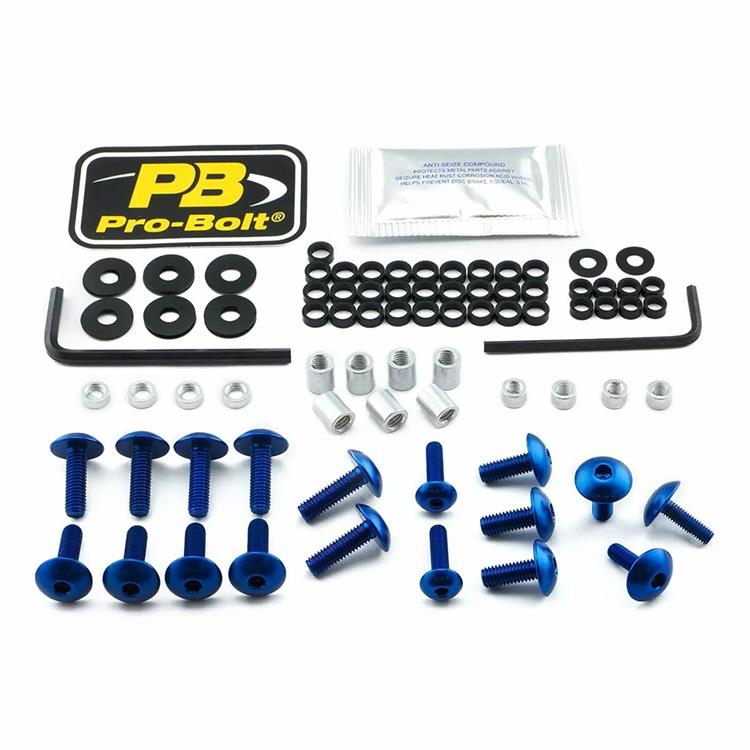 Kit viti carena Suzuki GSX 1300 R ABS Hayabusa (13-15) Ergal Blu Pro Bolt