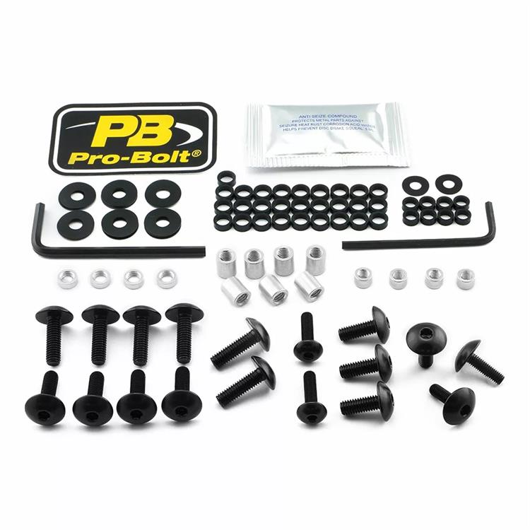 Kit viti carena Suzuki GSX 1300 R Hayabusa (12) Ergal Nero Pro Bolt