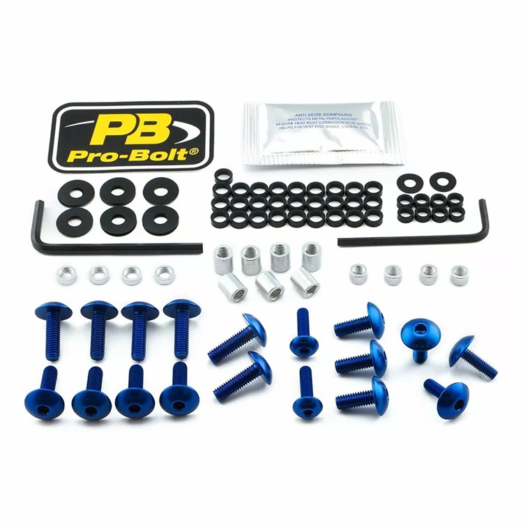 Kit viti carena Suzuki GSX 1300 R Hayabusa Limited Edition (2012) ergal Blu Pro Bolt