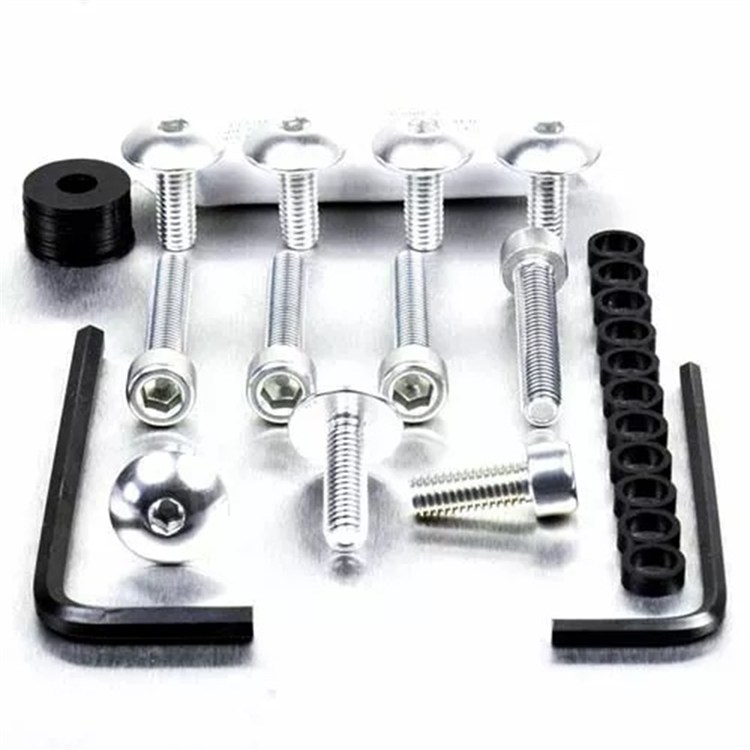 Kit viti carena Suzuki GSX 1400 (2001-2007) ergal Argento Pro Bolt