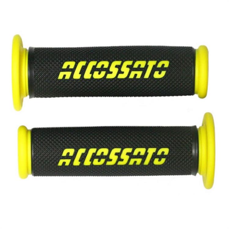 Manopole Accossato Racing Nero Giallo Open End