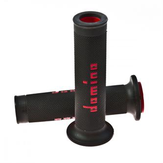 manopole domino nero rosso open