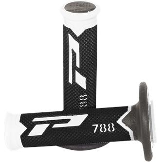 manopole motocross pro grip triple density 788 bianco nero grigio
