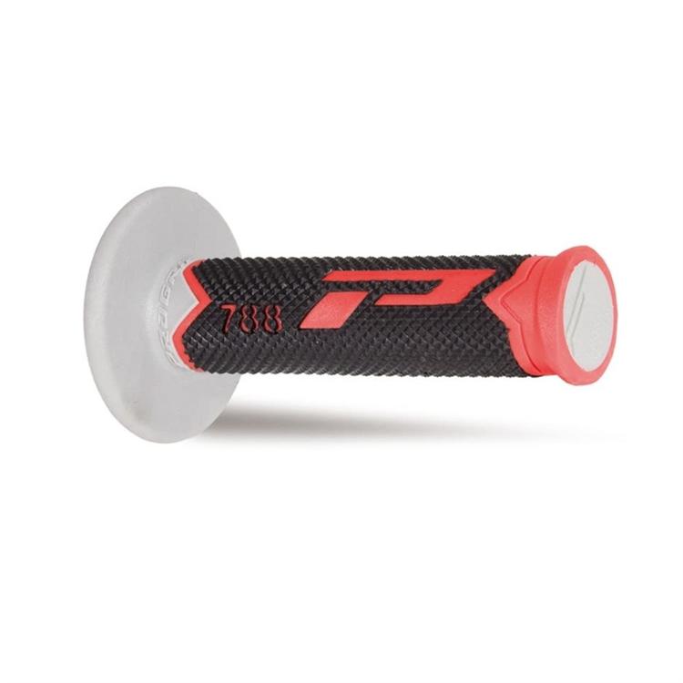 Manopole motocross Pro Grip triple density 788 Rosso Nero Grigio