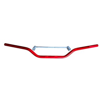 manubrio alluminio 22 mm piega bassa rosso argento