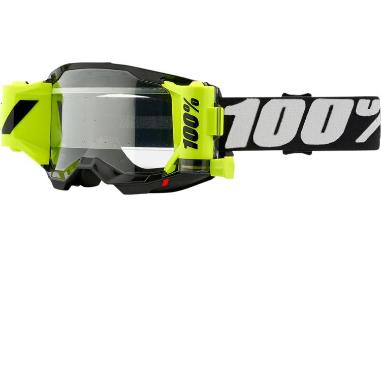 Mascherina 100% ACCURI Forecast 2 OTG per occhiali da vista con Roll Off - Nero Giallo