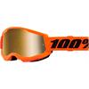 Mascherina 100% STRATA 2.0 Arancione - Lente a Specchio Oro in Abbigliamento