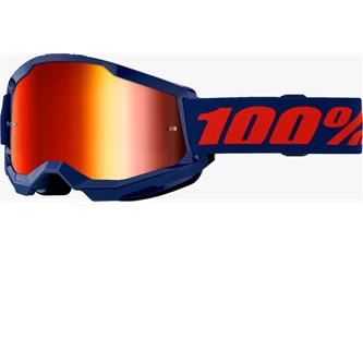 mascherina 100 strata 20 blu scuro lente a specchio rossa