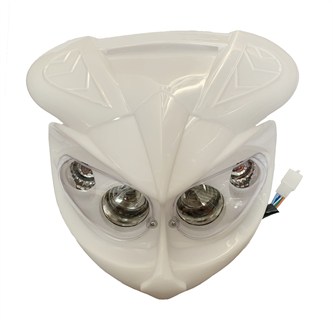mascherina con faro replica acerbis cyclope bianca