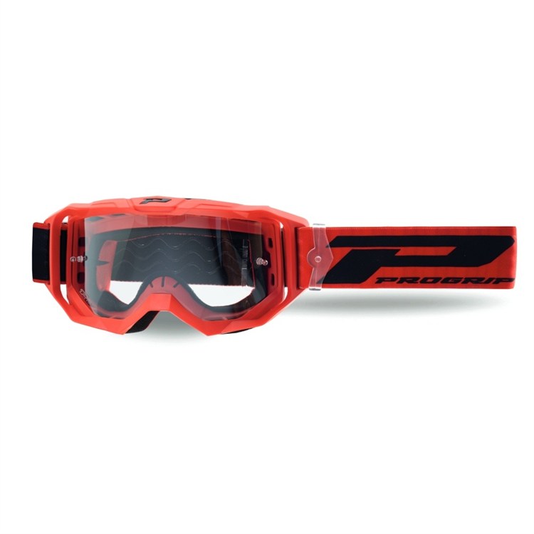 Maschera Pro Grip Vision Go - Rosso lente trasparente