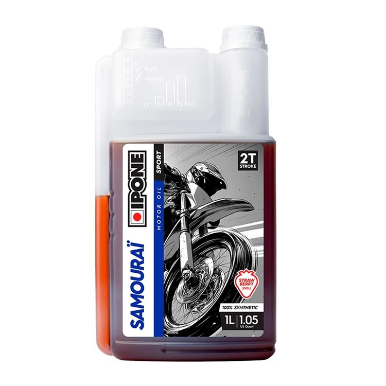 Olio miscela sintetico Ipone Samurai aromatizzato fragola 2 tempi [1L]
