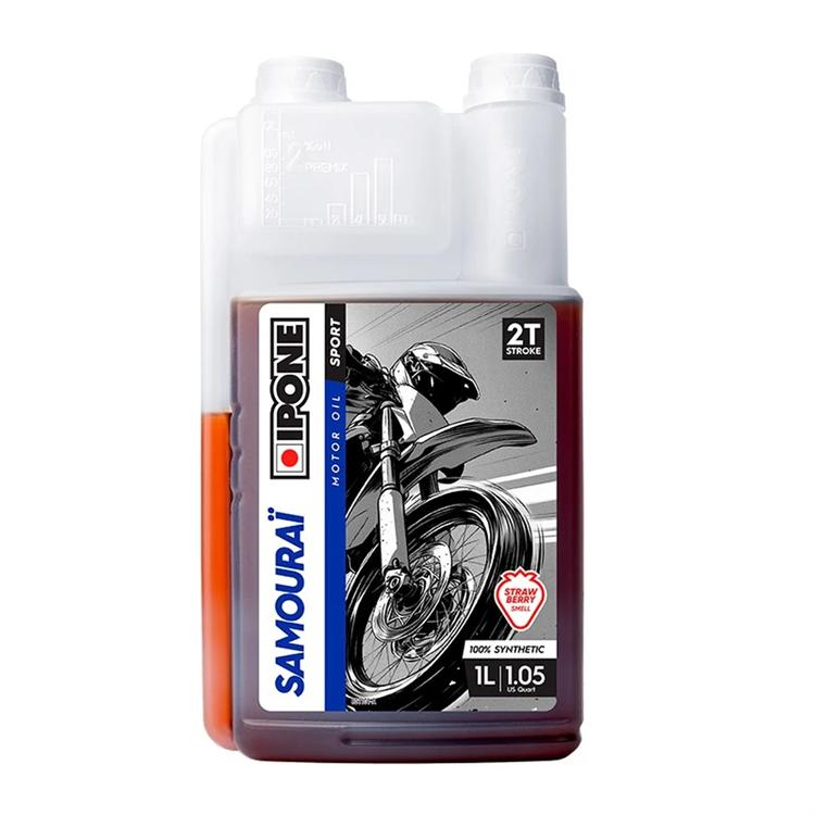 Olio miscela sintetico Ipone Samurai aromatizzato fragola 2 tempi [1L]