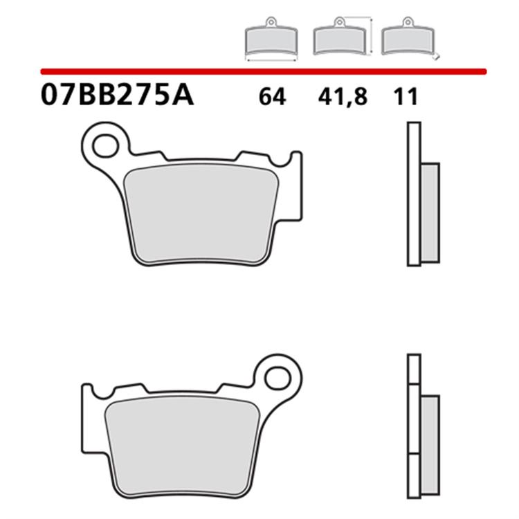 Pastiglie Brembo Husqvarna 125 CR (2005-2013) posteriori genuine