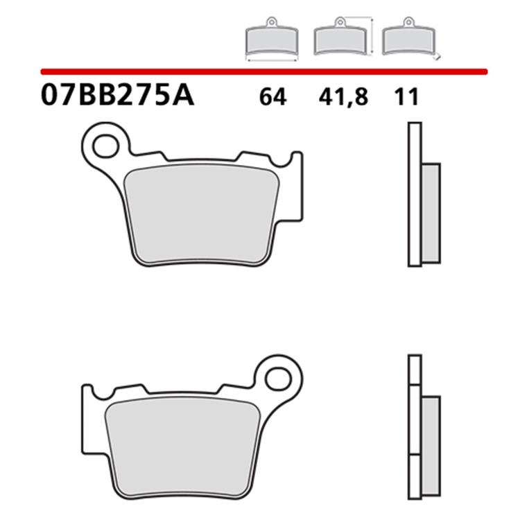 Pastiglie Brembo Sherco 300 SE-R (14-23) posteriori genuine