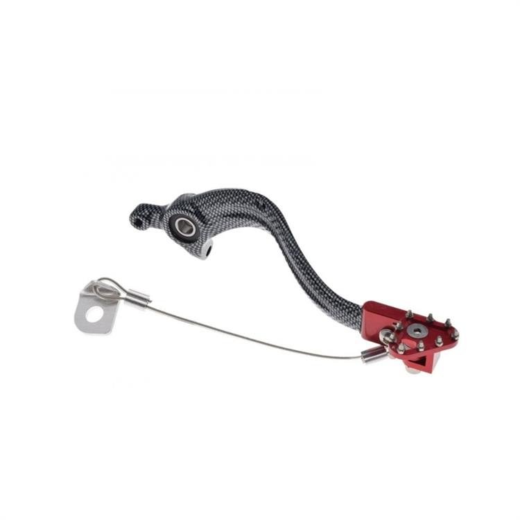 Pedale freno KTM 250 EXC-F (2004-2007) Carbonio Puntale Rosso