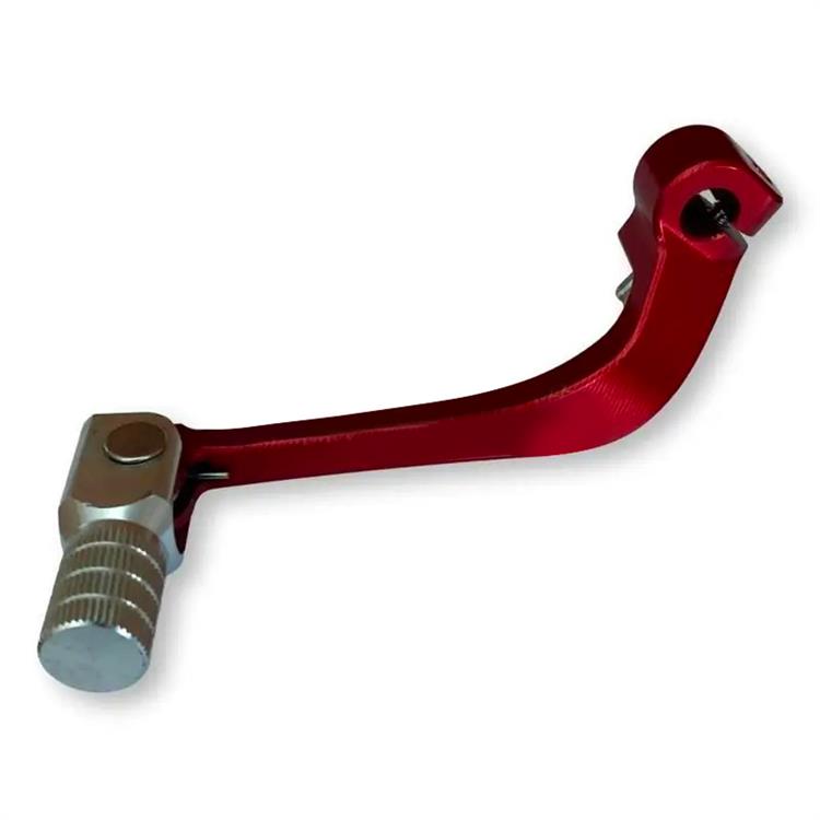Pedalina cambio pit bike ZS 190 CNC Rossa Argento