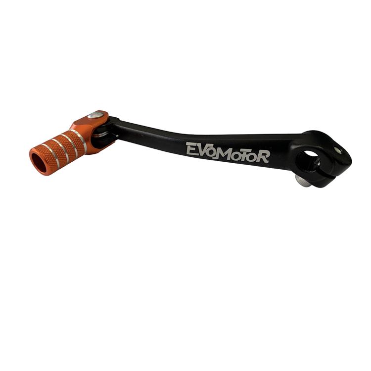 Pedalina cambio pit bike CNC Nero Arancione Evomotor