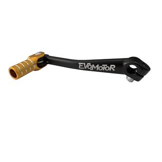 pedalina cambio pitbike cnc nera oro evomotor