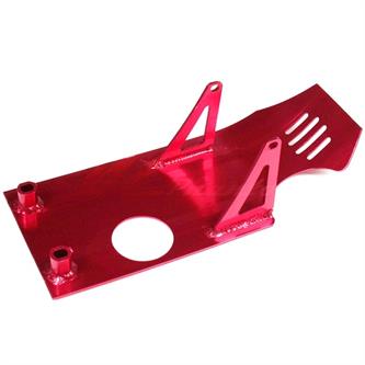 piastra paramotore pit bike alluminio rossa