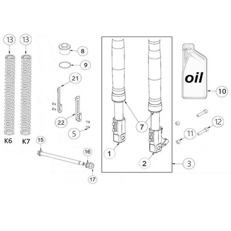 Piedino forcella destro originale Ohvale GP0 EVO (2022-2025) 