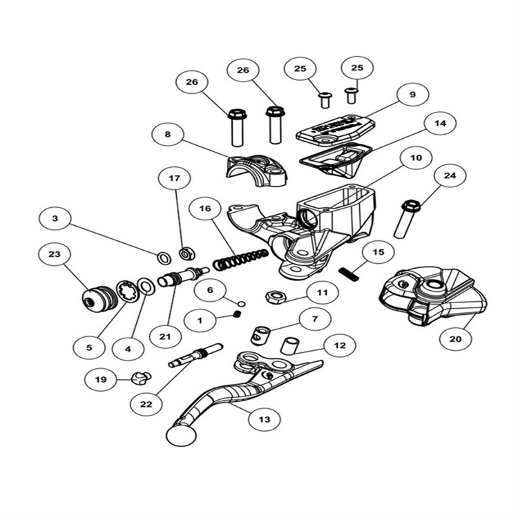 Pompa freno anteriore originale Ohvale GP0 EVO (2022-2025) Formula