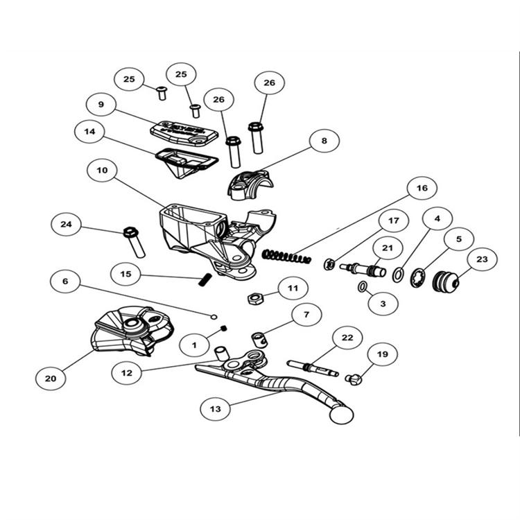 Leva pompa freno posteriore originale Ohvale GP0 EVO 110 Automatica (2024-2025) Formula