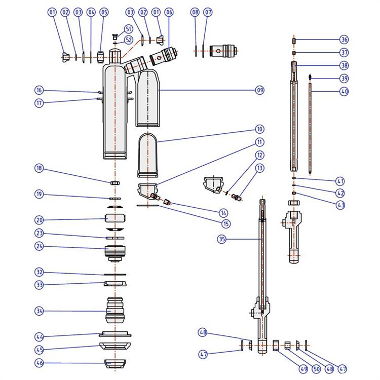 Ricambi mono Showa Kawasaki KX 250 F (2009) - Molla ritorno