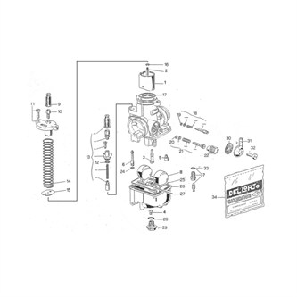 polverizzatore t 262 carburatore originale ohvale gp2 21 25 dellorto phbh 28
