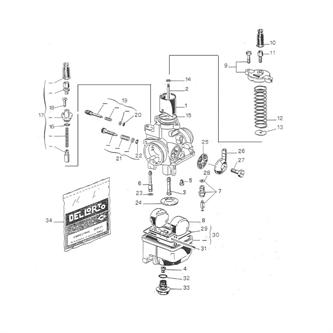 fondello carburatore originale ohvale gp0 evo 110 4 marce 22 25 dellorto phbl 24