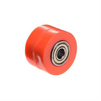 rullino scorri catena arancione diametro 38 spessore 24 foro 8 mm