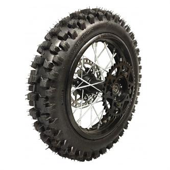 ruota posteriore pit bike 90 100 14 con cuscinetti 15mm completa