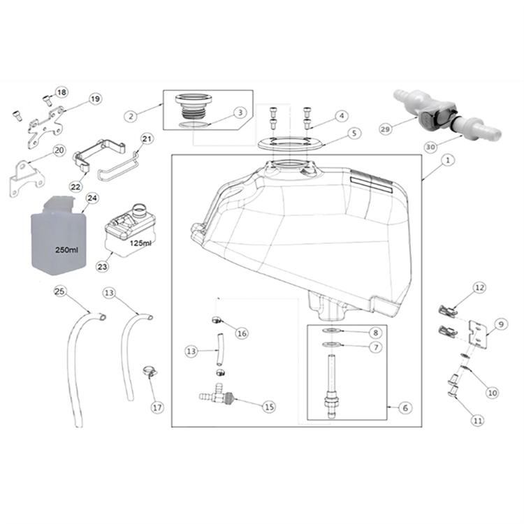 Vite ghiera fissaggio serbatoio originale Ohvale GP2 (2021-2025) 