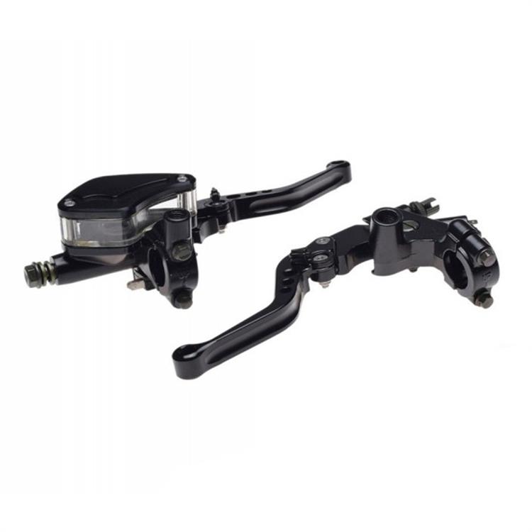 Set leva e pompa freno scooter serbatoio trasparente CNC Nero
