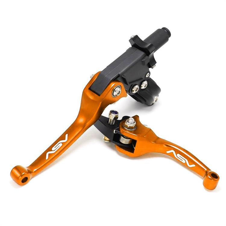 Set leve freno e frizione pit bike ASV Arancione