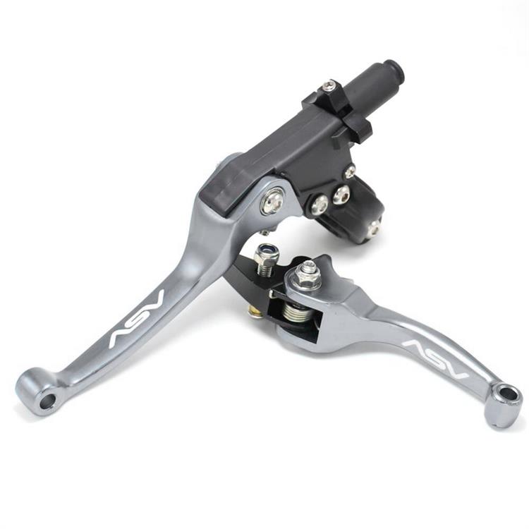 Set leve freno e frizione pit bike ASV Argento