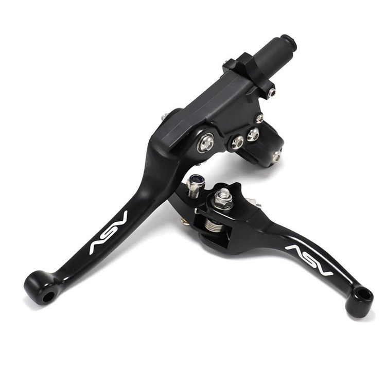 Set leve freno e frizione pit bike ASV Nero