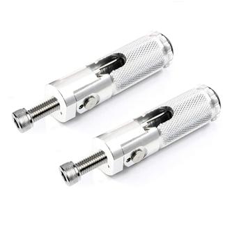 set pedane richiudibili pit bike minigp argento