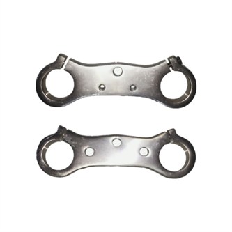 set piastre sterzo minicross fodero 33 mm colore grigio