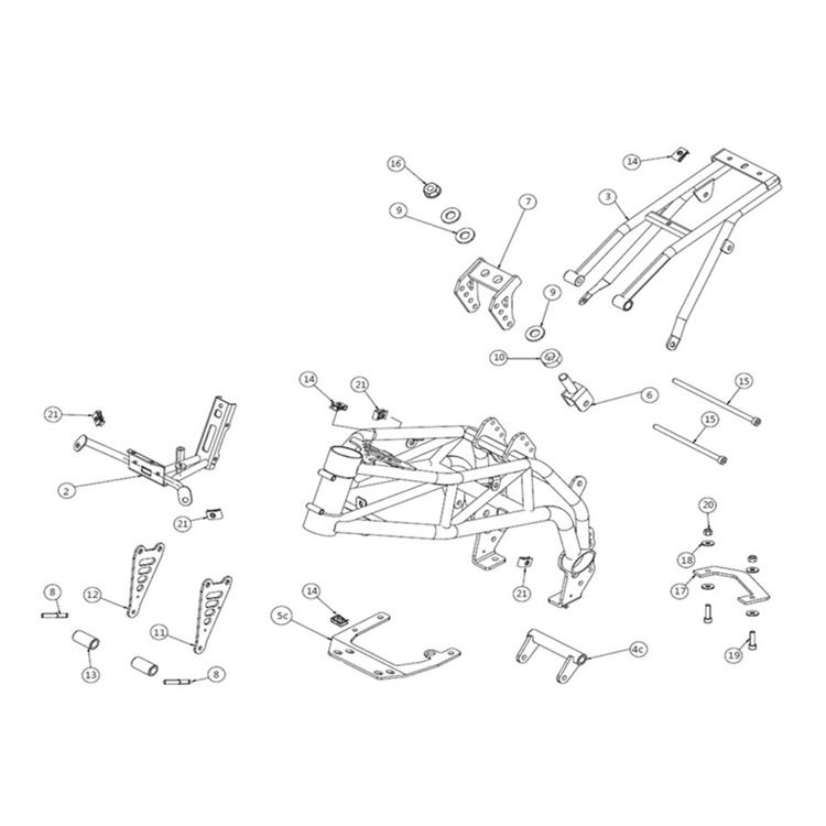 Supporto motore anteriore destro originale Ohvale GP2 190 (2021-2025) 