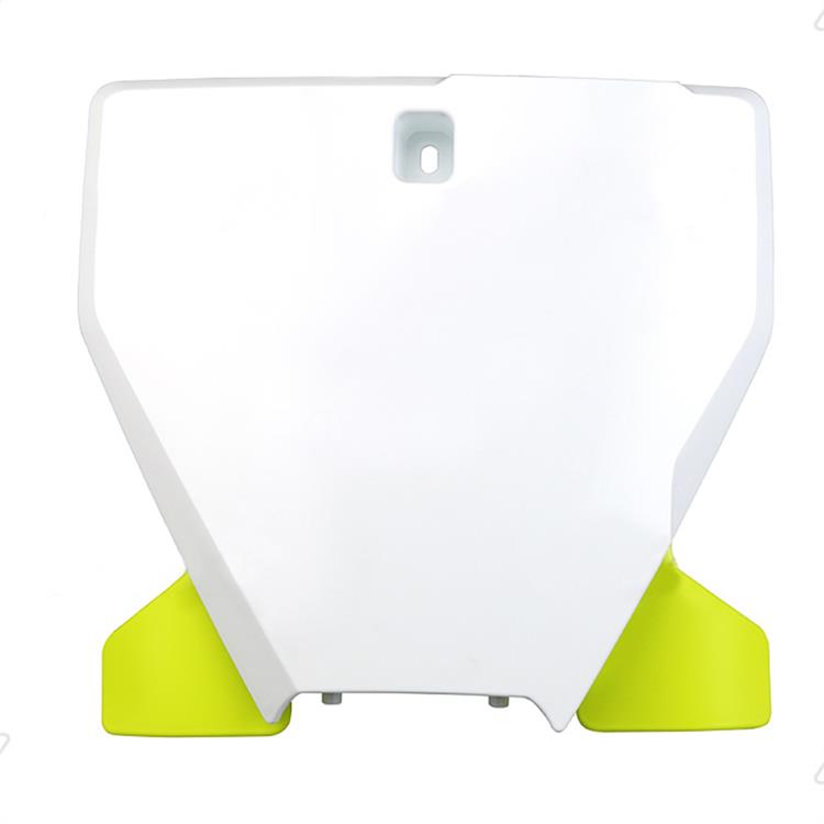 Tabella portanumero anteriore Husqvarna 250 TC (2020-2022) Bianco e Giallo fluo
