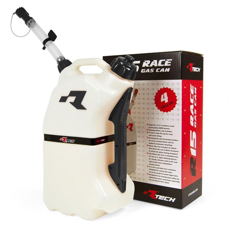 Tanica carburante Racetech con tubo flessibile 15lt Nero