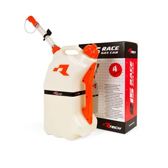 tanica carburante racetech con tubo flessibile 15lt arancione