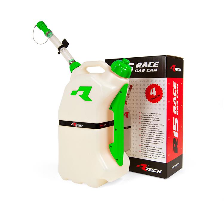 Tanica carburante Racetech con tubo flessibile 15lt Verde