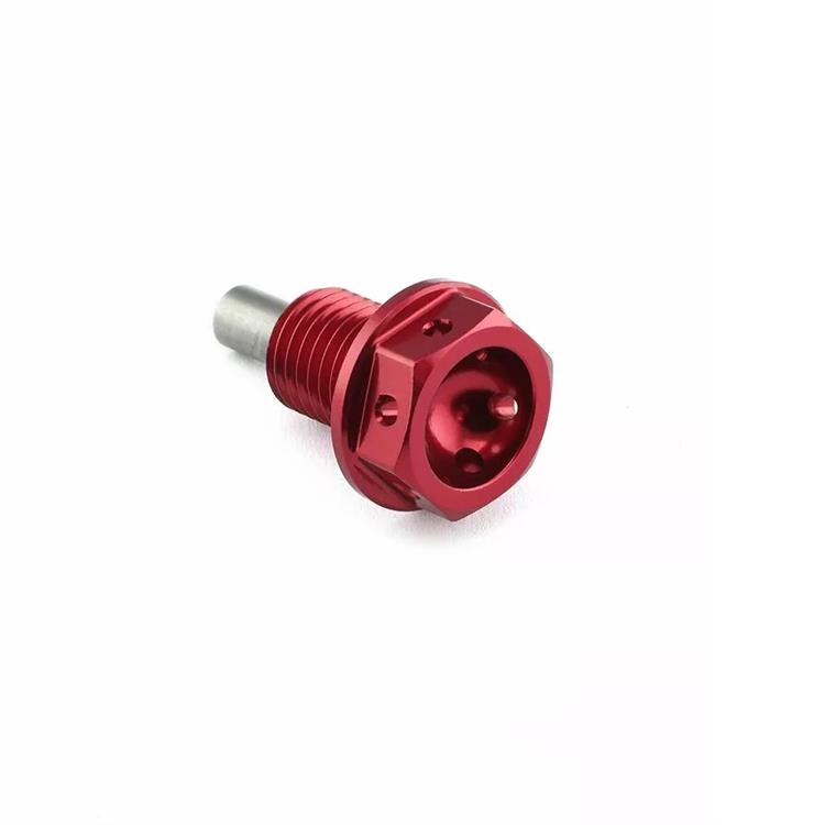 Tappo scarico olio Kawasaki ER 6N 650 (2009-2011) ergal Rosso Pro Bolt