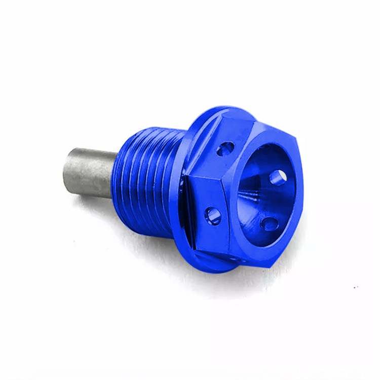 Tappo scarico olio Yamaha FZ1 1000 S ABS Fazer (2007-2009) ergal Blu Pro Bolt