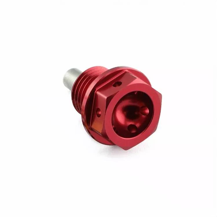 Tappo scarico olio Yamaha YZF R1 1000 (98-08) ergal Rosso Pro Bolt