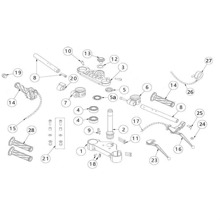 Vite fissaggio forcella piastra di sterzo inferiore originale Ohvale GP0 EVO (2022-2024) 